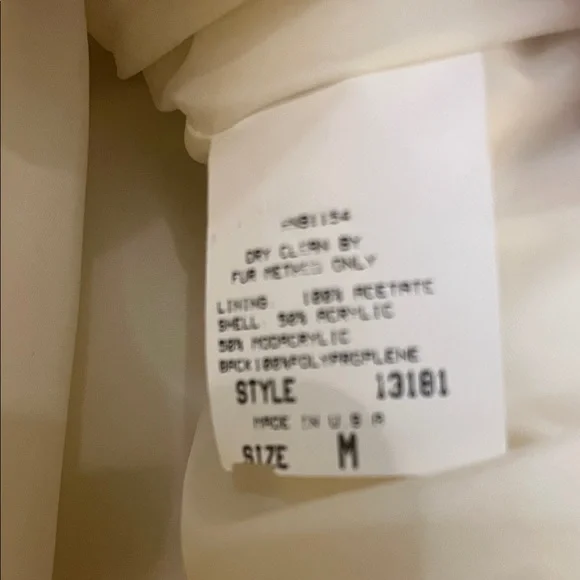 Fabulous Furs Cream Teddy Jacket - Picture 6 of 6